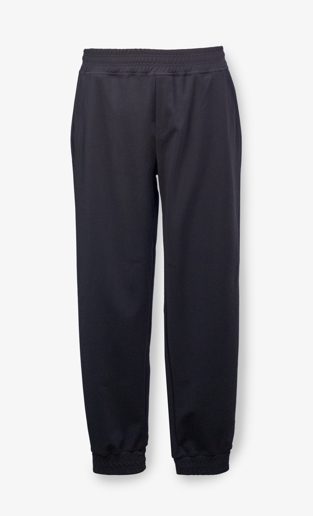 Pantalon de trail noir avec extérieur en polyamide résistant et doublure en mérinos avec bas élastique pour maintien et protection