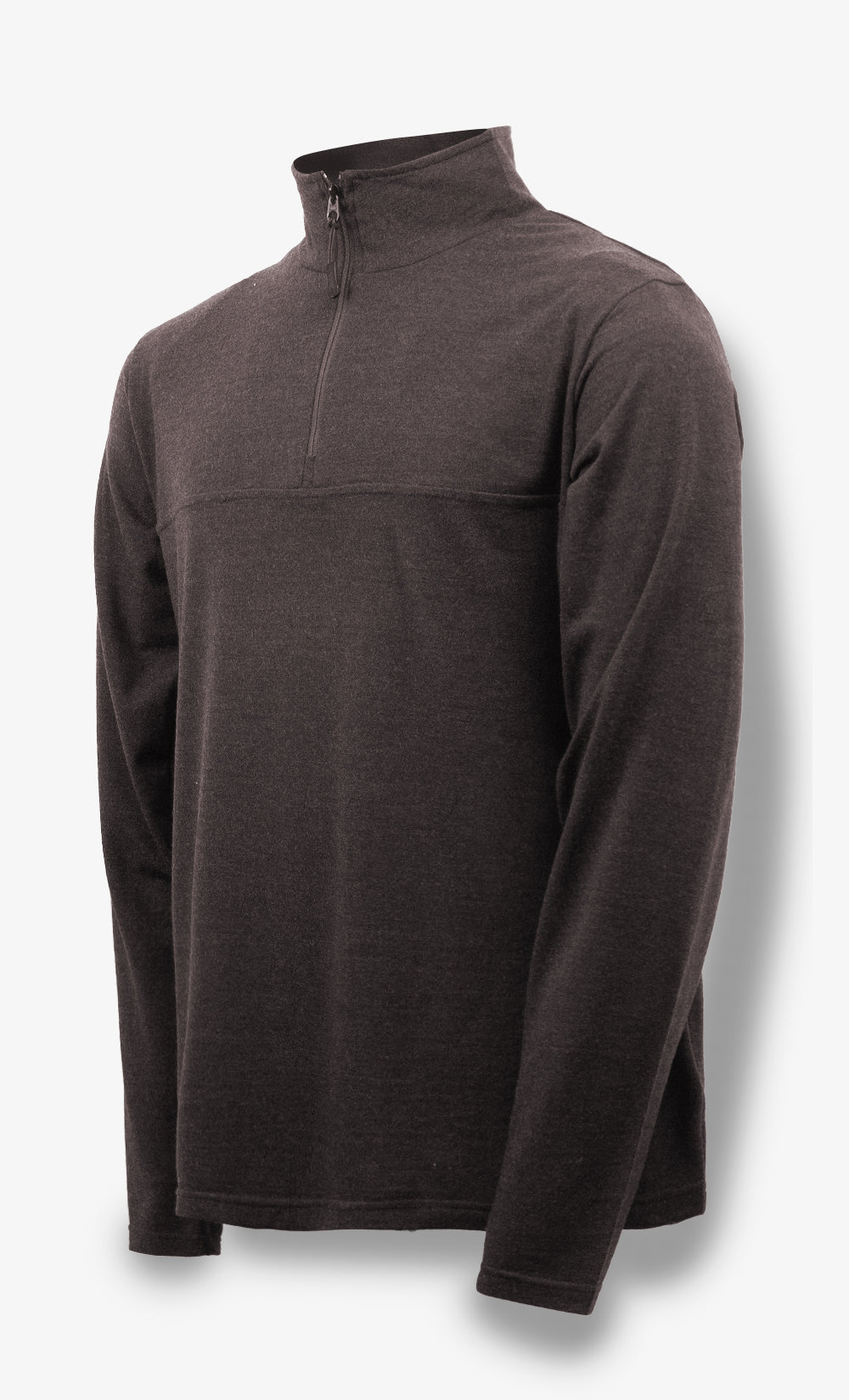 Men's Half-Zip Merino Flannel Brown