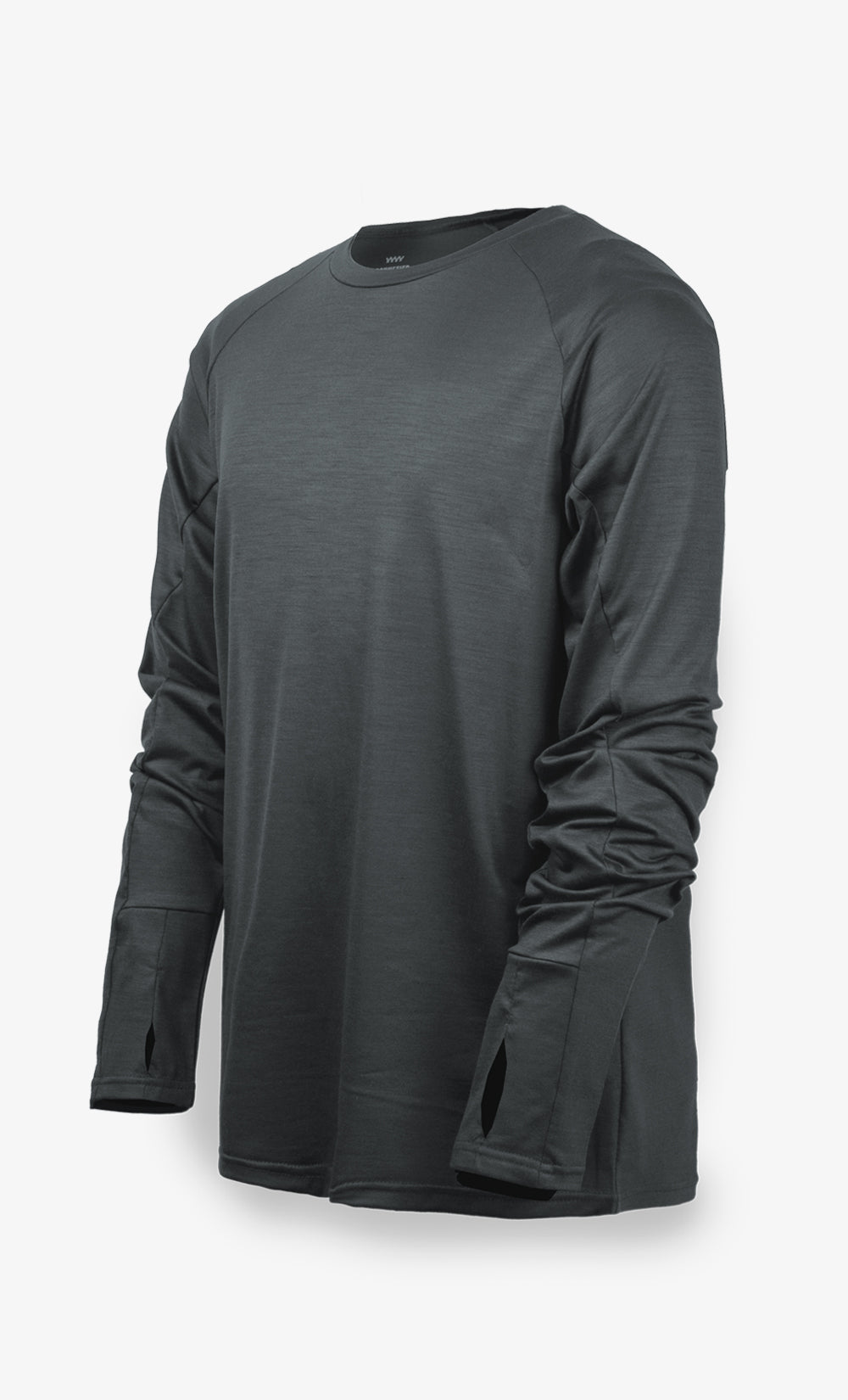 Chandail manche longue en laine de mérinos Stretchwool Performance graphite pour homme BONNETIER fabriqué au Canada